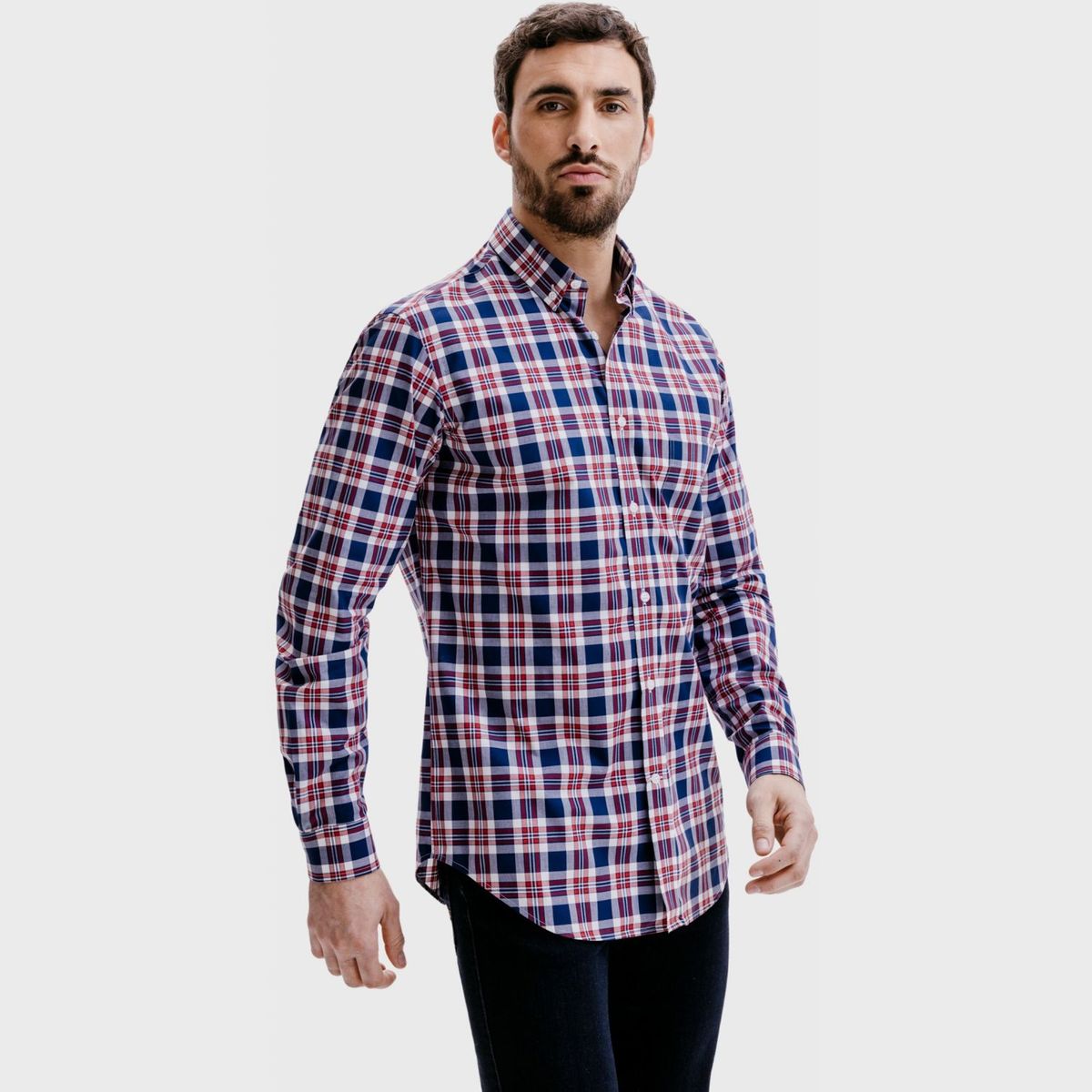 Chemise chemises hommes langarmhemd slim-fit carreaux à carreaux épais s m l xl NEUF Chemise chemises hommes langarmhemd slim-fit carreaux à carreaux épais s m l xl NEUF